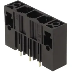 Pin header, 3 pole, pitch 10.16 mm, straight, black, 1850890000