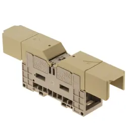 Bolt terminal, bolt connection, 120 mm², 2 pole, 269 A, 6 kV, dark beige, 1857540000