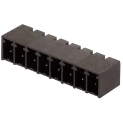 Pin header, 4 pole, pitch 3.81 mm, angled, black, 1862980000 - 1