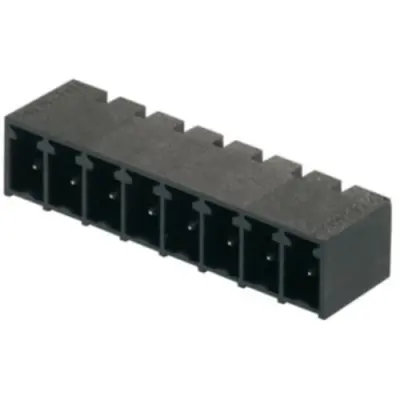 Pin header, 2 pole, pitch 3.81 mm, angled, black, 1863140000 - 1
