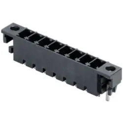 Pin header, 3 pole, pitch 3.81 mm, straight, black, 1863250000