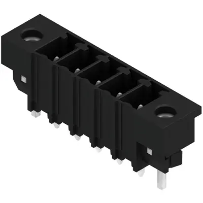 Pin header, 5 pole, pitch 3.81 mm, straight, black, 1863280000 - 1