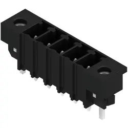 Pin header, 5 pole, pitch 3.81 mm, straight, black, 1863280000