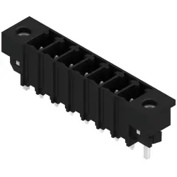Pin header, 7 pole, pitch 3.81 mm, straight, black, 1863310000