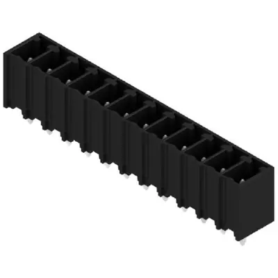 Pin header, 12 pole, pitch 3.81 mm, straight, black, 1863330000 - 1
