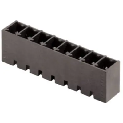 Pin header, 6 pole, pitch 3.81 mm, straight, black, 1864310000 - 1