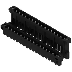 Pin header, 32 pole, pitch 5.08 mm, straight, black, 1866320000