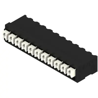 PCB terminal, 11 pole, pitch 3.81 mm, AWG 28-14, 12 A, spring-clamp connection, black, 1869450000 - 1
