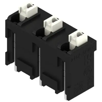 PCB terminal, 3 pole, pitch 7.62 mm, AWG 28-14, 12 A, spring-clamp connection, black, 1869830000 - 1