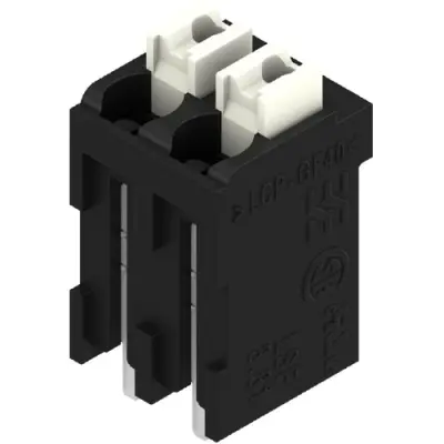 PCB terminal, 2 pole, pitch 3.81 mm, AWG 28-14, 12 A, spring-clamp connection, black, 1869890000 - 1