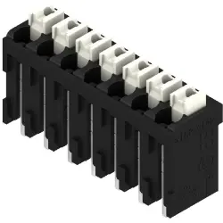 PCB terminal, 7 pole, pitch 3.81 mm, AWG 28-14, 12 A, spring-clamp connection, black, 1869940000