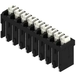 PCB terminal, 9 pole, pitch 3.81 mm, AWG 28-14, 12 A, spring-clamp connection, black, 1869960000
