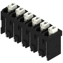PCB terminal, 6 pole, pitch 5 mm, AWG 28-14, 12 A, spring-clamp connection, black, 1870180000