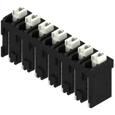 PCB terminal, 7 pole, pitch 5 mm, AWG 28-14, 12 A, spring-clamp connection, black, 1870190000 - 1