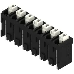PCB terminal, 7 pole, pitch 5 mm, AWG 28-14, 12 A, spring-clamp connection, black, 1870190000