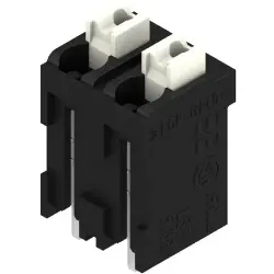 PCB terminal, 2 pole, pitch 5.08 mm, AWG 28-14, 12 A, spring-clamp connection, black, 1870210000