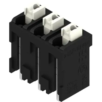 PCB terminal, 3 pole, pitch 5.08 mm, AWG 28-14, 12 A, spring-clamp connection, black, 1870220000 - 1