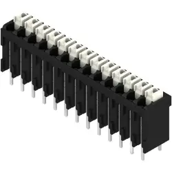PCB terminal, 13 pole, pitch 3.5 mm, AWG 28-14, 12 A, spring-clamp connection, black, 1870350000