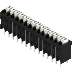 PCB terminal, 14 pole, pitch 3.5 mm, AWG 28-14, 12 A, spring-clamp connection, black, 1870360000