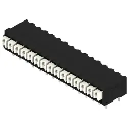 PCB terminal, 15 pole, pitch 3.5 mm, AWG 28-14, 12 A, spring-clamp connection, black, 1870400000