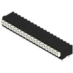 PCB terminal, 18 pole, pitch 3.5 mm, AWG 28-14, 12 A, spring-clamp connection, black, 1870430000