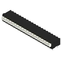 PCB terminal, 20 pole, pitch 3.5 mm, AWG 28-14, 12 A, spring-clamp connection, black, 1870450000