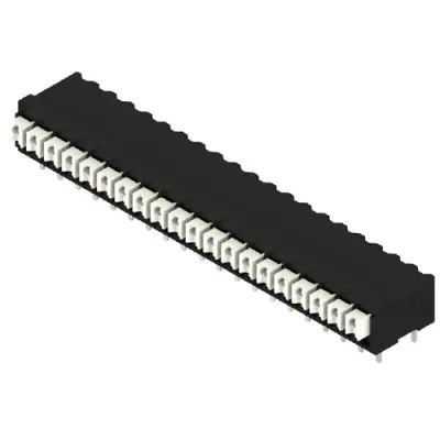 PCB terminal, 20 pole, pitch 3.5 mm, AWG 28-14, 12 A, spring-clamp connection, black, 1870450000 - 1