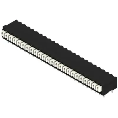 PCB terminal, 24 pole, pitch 3.5 mm, AWG 28-14, 12 A, spring-clamp connection, black, 1870490000 - 1