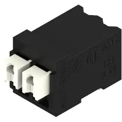 PCB terminal, 2 pole, pitch 3.5 mm, AWG 28-14, 12 A, spring-clamp connection, black, 1870500000