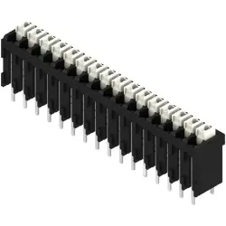 PCB terminal, 16 pole, pitch 3.5 mm, AWG 28-14, 12 A, spring-clamp connection, black, 1870510000