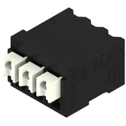 PCB terminal, 3 pole, pitch 3.5 mm, AWG 28-14, 12 A, spring-clamp connection, black, 1870530000