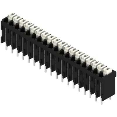 PCB terminal, 18 pole, pitch 3.5 mm, AWG 28-14, 12 A, spring-clamp connection, black, 1870540000 - 1