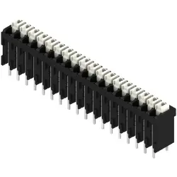 PCB terminal, 18 pole, pitch 3.5 mm, AWG 28-14, 12 A, spring-clamp connection, black, 1870540000