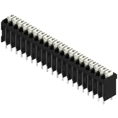 PCB terminal, 20 pole, pitch 3.5 mm, AWG 28-14, 12 A, spring-clamp connection, black, 1870570000 - 1
