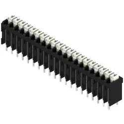 PCB terminal, 20 pole, pitch 3.5 mm, AWG 28-14, 12 A, spring-clamp connection, black, 1870570000