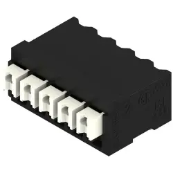 PCB terminal, 5 pole, pitch 3.5 mm, AWG 28-14, 12 A, spring-clamp connection, black, 1870580000