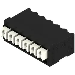 PCB terminal, 6 pole, pitch 3.5 mm, AWG 28-14, 12 A, spring-clamp connection, black, 1870590000