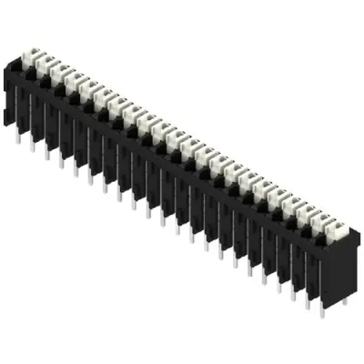 PCB terminal, 22 pole, pitch 3.5 mm, AWG 28-14, 12 A, spring-clamp connection, black, 1870610000 - 1