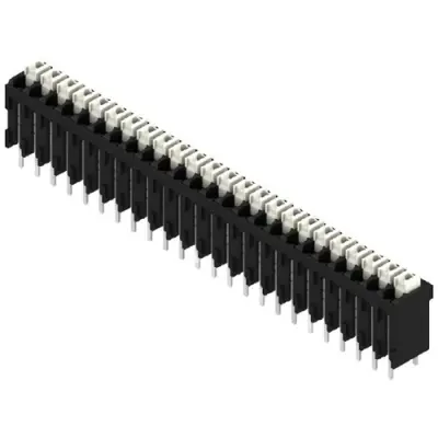 PCB terminal, 24 pole, pitch 3.5 mm, AWG 28-14, 12 A, spring-clamp connection, black, 1870630000 - 1
