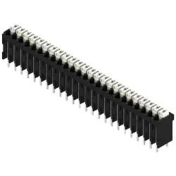 PCB terminal, 24 pole, pitch 3.5 mm, AWG 28-14, 12 A, spring-clamp connection, black, 1870630000
