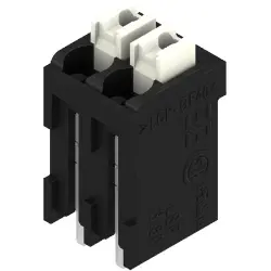 PCB terminal, 2 pole, pitch 3.5 mm, AWG 28-14, 12 A, spring-clamp connection, black, 1870640000