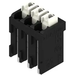PCB terminal, 3 pole, pitch 3.5 mm, AWG 28-14, 12 A, spring-clamp connection, black, 1870650000