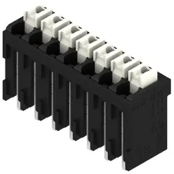 PCB terminal, 7 pole, pitch 3.5 mm, AWG 28-14, 12 A, spring-clamp connection, black, 1870690000