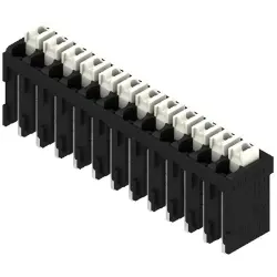 PCB terminal, 12 pole, pitch 3.5 mm, AWG 28-14, 12 A, spring-clamp connection, black, 1870740000