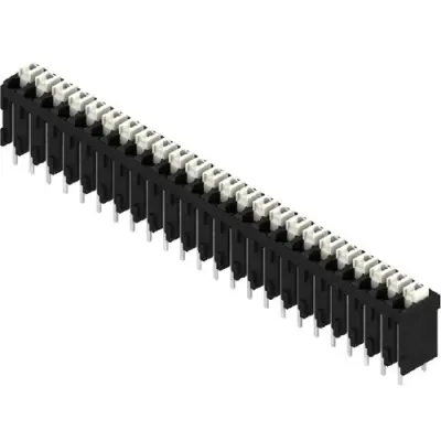 PCB terminal, 24 pole, pitch 3.81 mm, AWG 28-14, 12 A, spring-clamp connection, black, 1871010000 - 1