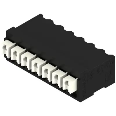 PCB terminal, 7 pole, pitch 3.5 mm, AWG 28-14, 12 A, spring-clamp connection, black, 1871020000 - 1