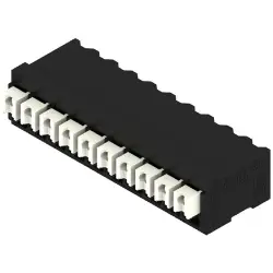 PCB terminal, 10 pole, pitch 3.5 mm, AWG 28-14, 12 A, spring-clamp connection, black, 1871050000