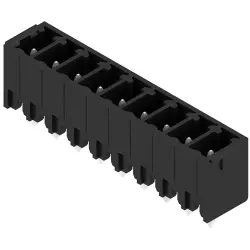 Pin header, 9 pole, pitch 3.81 mm, straight, black, 1871470000