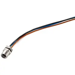 Panel socket, M5, 4 pole, strand connection, straight, 1873040000
