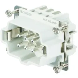 Pin contact insert, 3, 6 pole, equipped, push-in, with PE contact, 1873530000